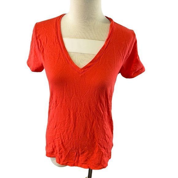 🌿4/$35🌿 GAP Orange V Neck Tee (S) - Picture 9 of 9